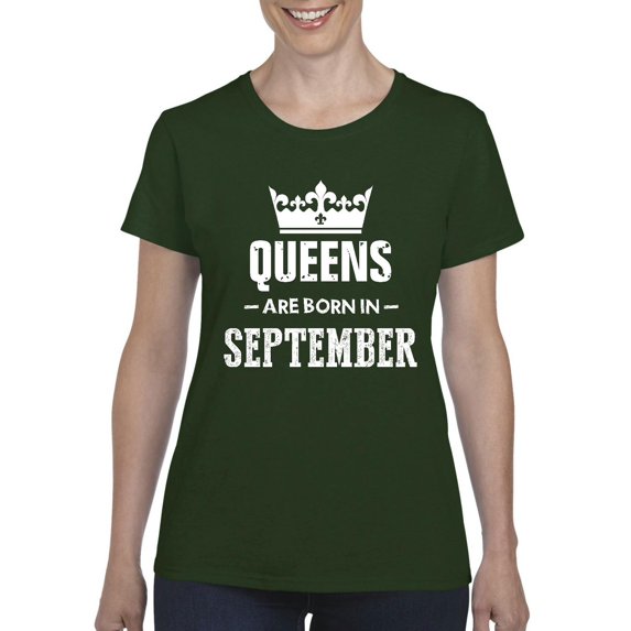 Women's T-Shirt Short Sleeve - Birthday Gift Queens Are Born in September