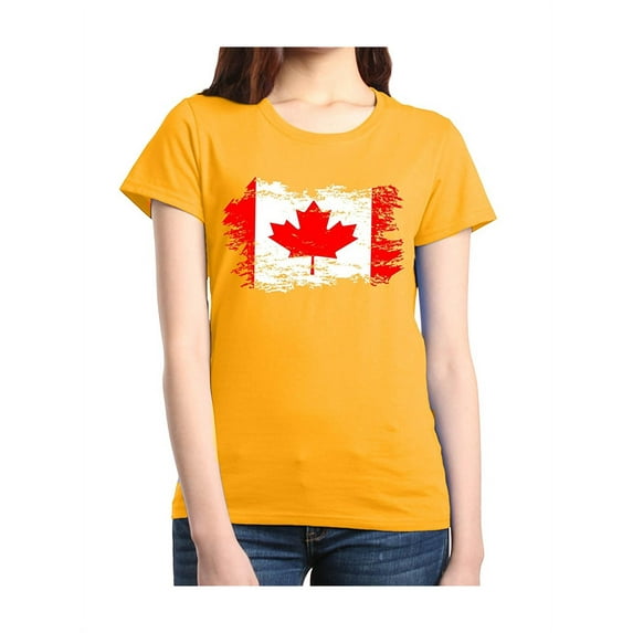 Women's T-Shirt Short Sleeve - Canada Flag