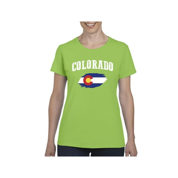 Women's T-Shirt Short Sleeve - Colorado Flag