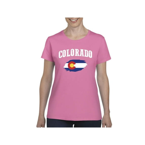 Women's T-Shirt Short Sleeve - Colorado Flag
