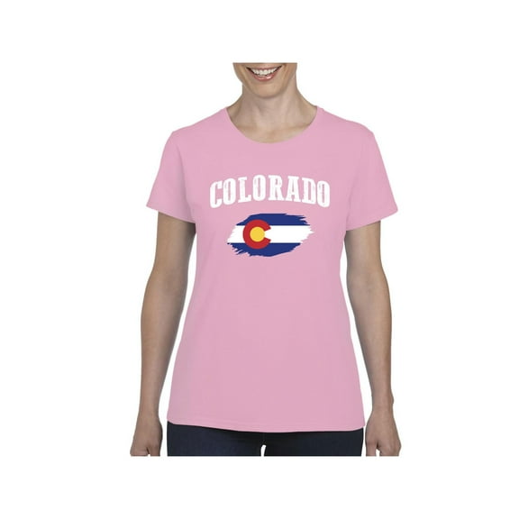 Women's T-Shirt Short Sleeve - Colorado Flag