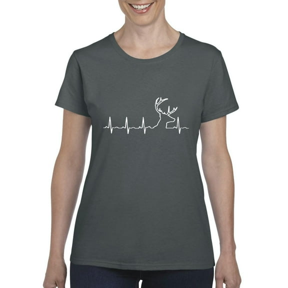 Women's T-Shirt Short Sleeve - Deer Heartbeat