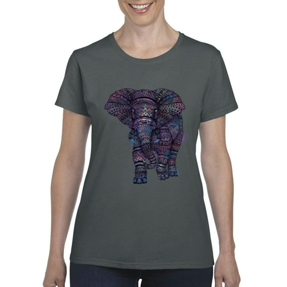 Women's T-Shirt Short Sleeve - Elephant