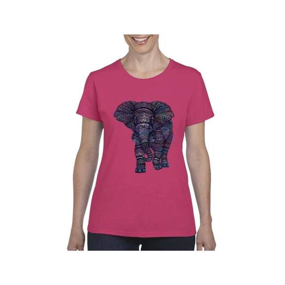 Women's T-Shirt Short Sleeve - Elephant