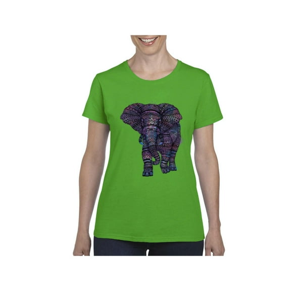 Women's T-Shirt Short Sleeve - Elephant