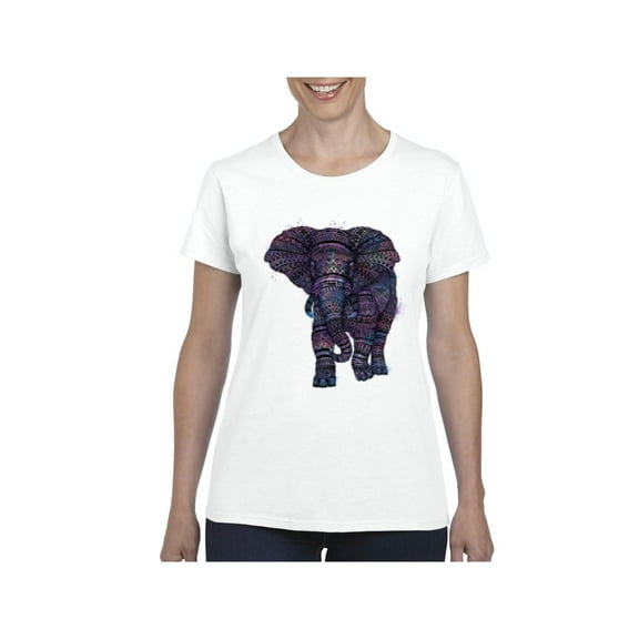 Women's T-Shirt Short Sleeve - Elephant