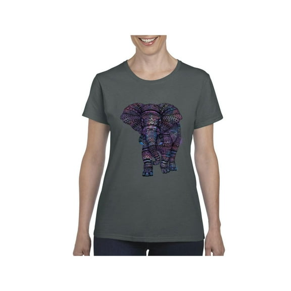 Women's T-Shirt Short Sleeve - Elephant