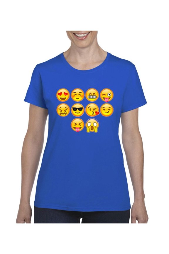 Women's T-Shirt Short Sleeve - Emoji Entourage