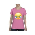 thumbnail image 1 of Women's T-Shirt Short Sleeve - Emoji Laughing Tears, 1 of 5