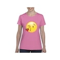 thumbnail image 1 of Women's T-Shirt Short Sleeve - Emoji Winky Face, 1 of 5