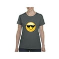 thumbnail image 1 of Women's T-Shirt Short Sleeve - Emoji with Sunglasses, 1 of 5