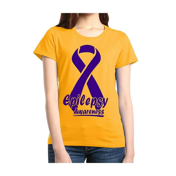 Women's T-Shirt Short Sleeve - Epilepsy Ribbon