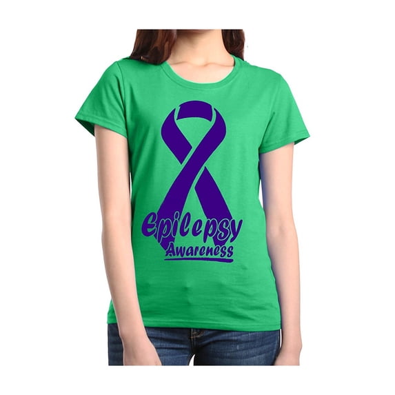 Women's T-Shirt Short Sleeve - Epilepsy Ribbon