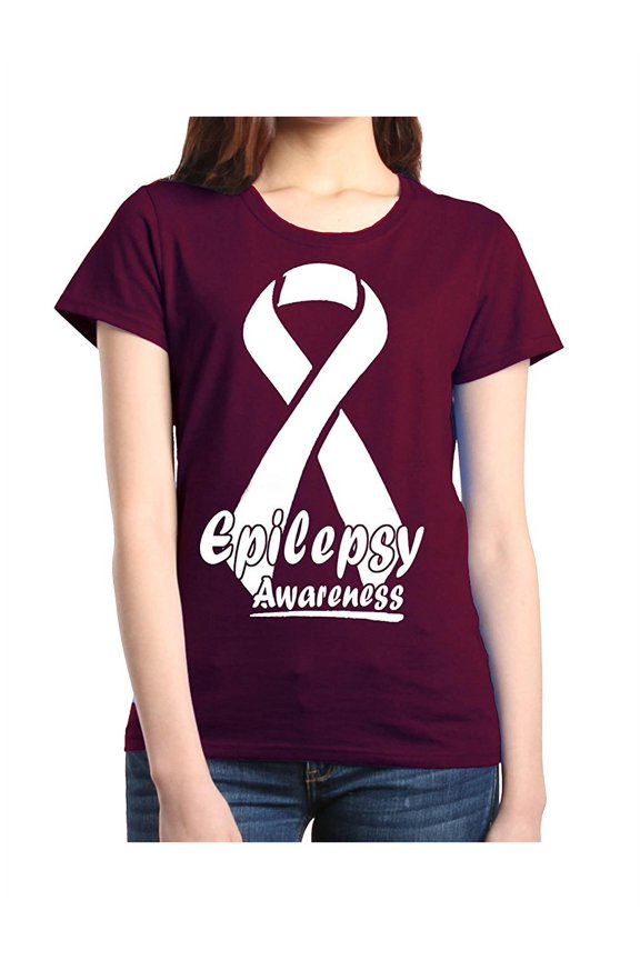 Women's T-Shirt Short Sleeve - Epilepsy Ribbon