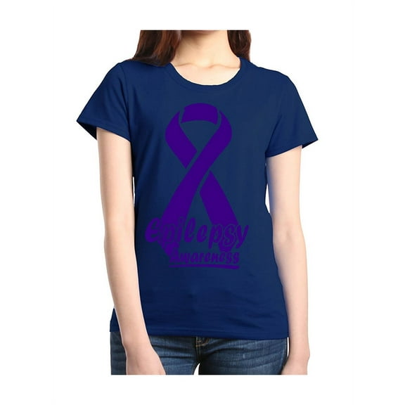 Women's T-Shirt Short Sleeve - Epilepsy Ribbon