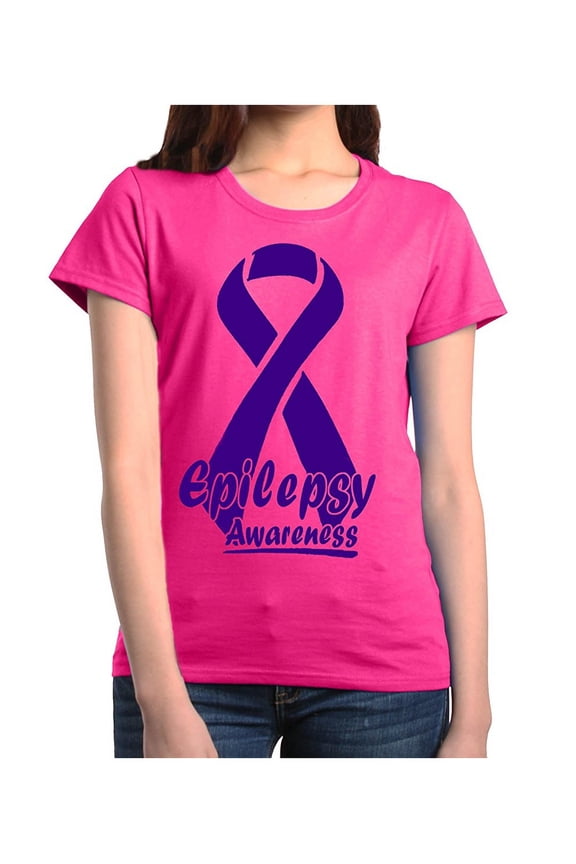 Women's T-Shirt Short Sleeve - Epilepsy Ribbon