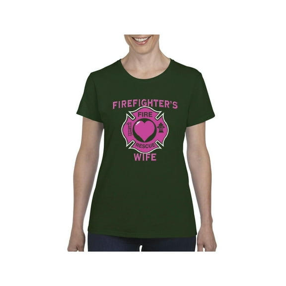 Women's T-Shirt Short Sleeve - Firefighter`s Wife