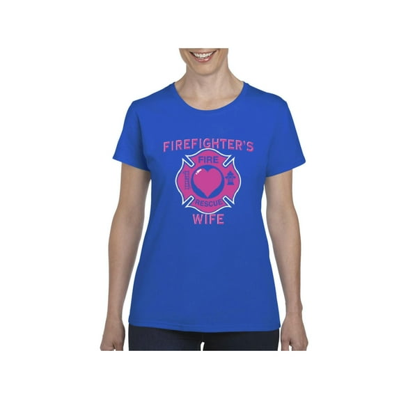 Women's T-Shirt Short Sleeve - Firefighter`s Wife