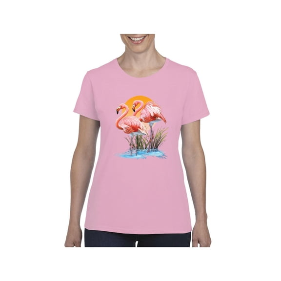 Women's T-Shirt Short Sleeve - Flamingo