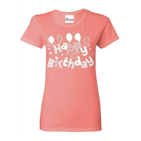 Women's T-Shirt Short Sleeve - Happy Birthday