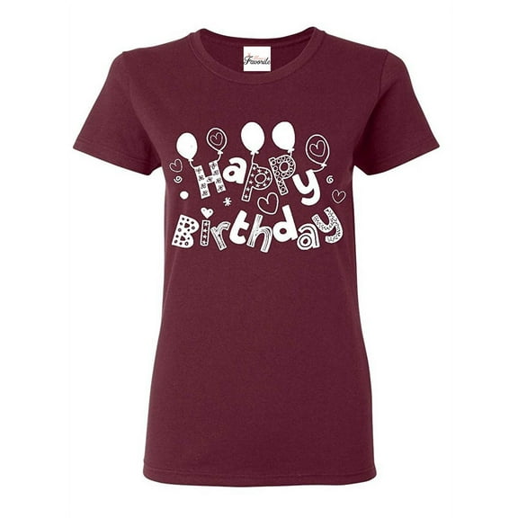 Women's T-Shirt Short Sleeve - Happy Birthday