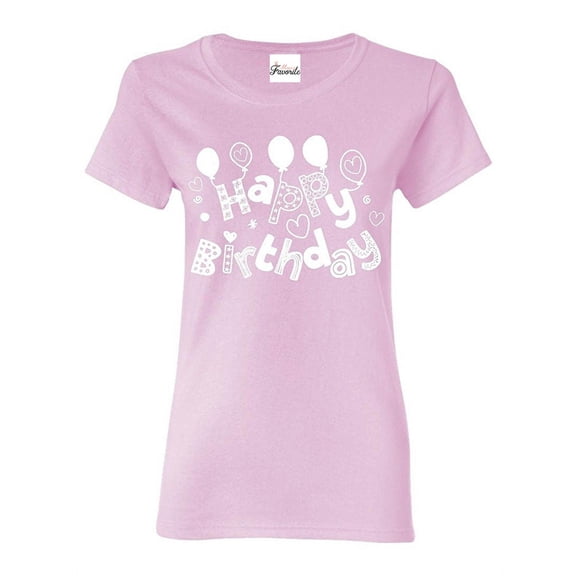 Women's T-Shirt Short Sleeve - Happy Birthday