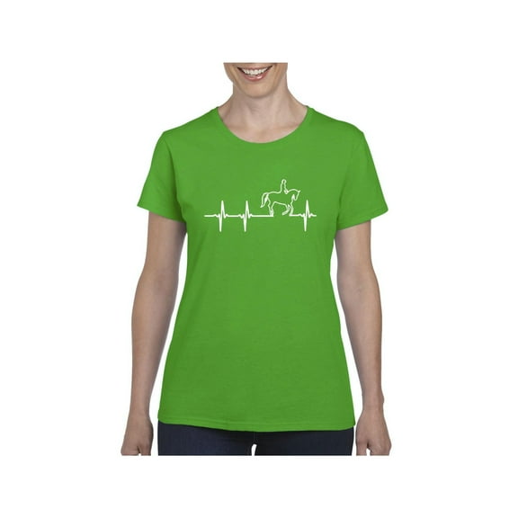 Women's T-Shirt Short Sleeve - Heartbeat Horses