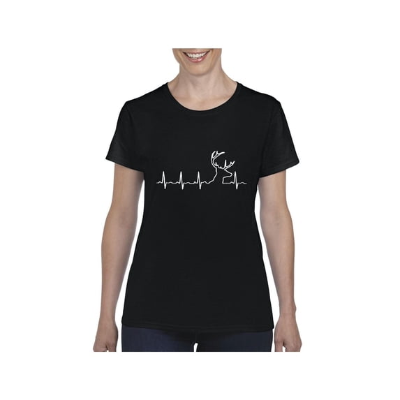 Women's T-Shirt Short Sleeve - Heartbeat Hunting