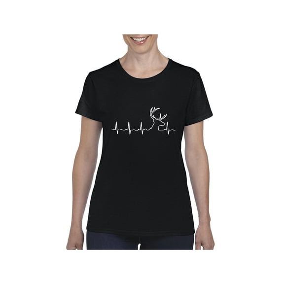 Women's T-Shirt Short Sleeve - Heartbeat Hunting