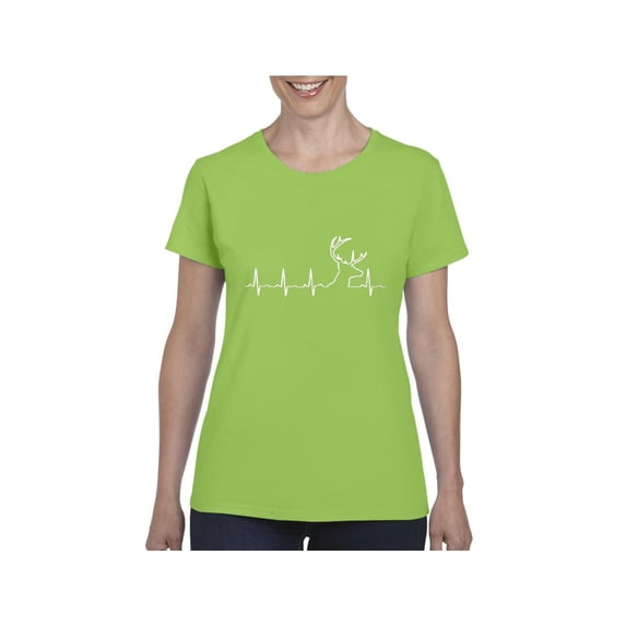 Women's T-Shirt Short Sleeve - Heartbeat Hunting