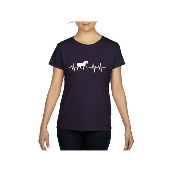 Women's T-Shirt Short Sleeve - Horse Riding Gift Horses
