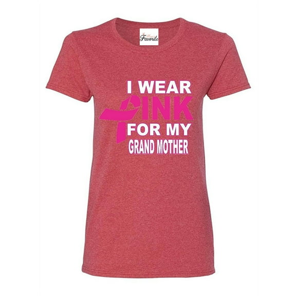 Women's T-Shirt Short Sleeve - I Wear Pink For My Grandma