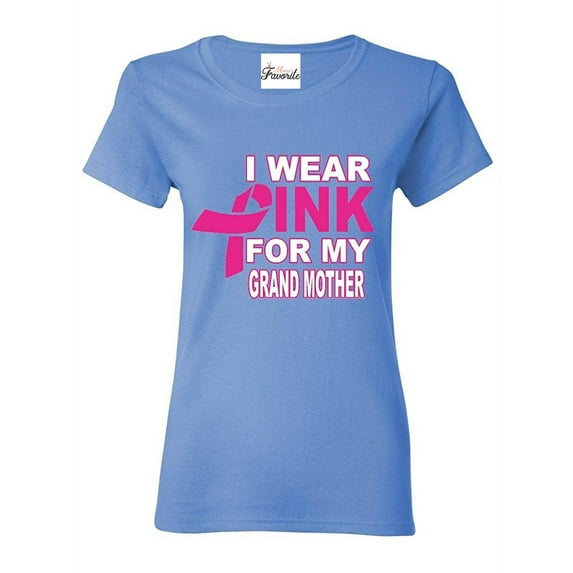 Women's T-Shirt Short Sleeve - I Wear Pink For My Grandma