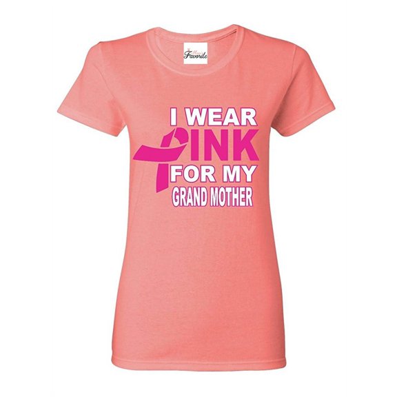Women's T-Shirt Short Sleeve - I Wear Pink For My Grandma