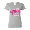thumbnail image 1 of Women's T-Shirt Short Sleeve - I Wear Pink For My Mom, 1 of 5