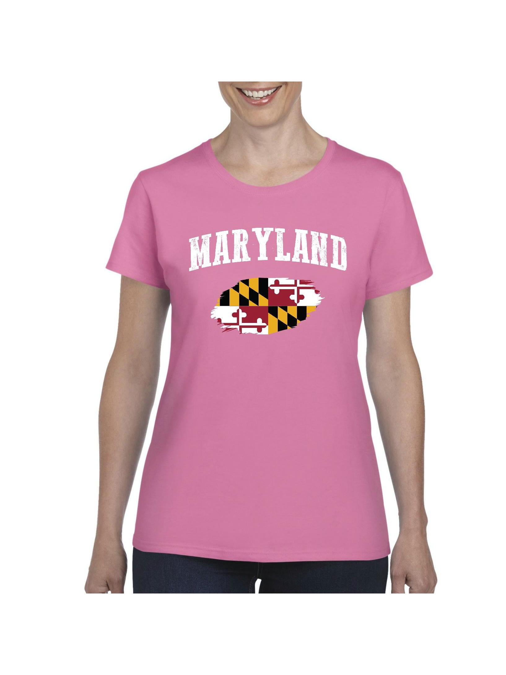 Short Notes Paper Women's T-Shirt Short Sleeve - Maryland Flag - Walmart Business Supplies