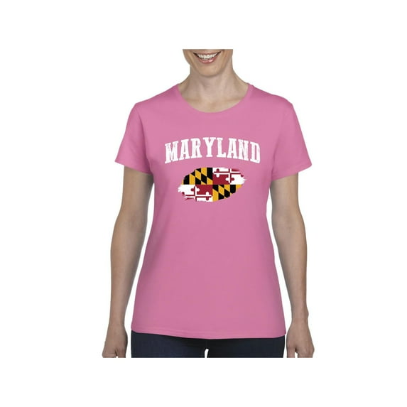 Women's T-Shirt Short Sleeve - Maryland Flag
