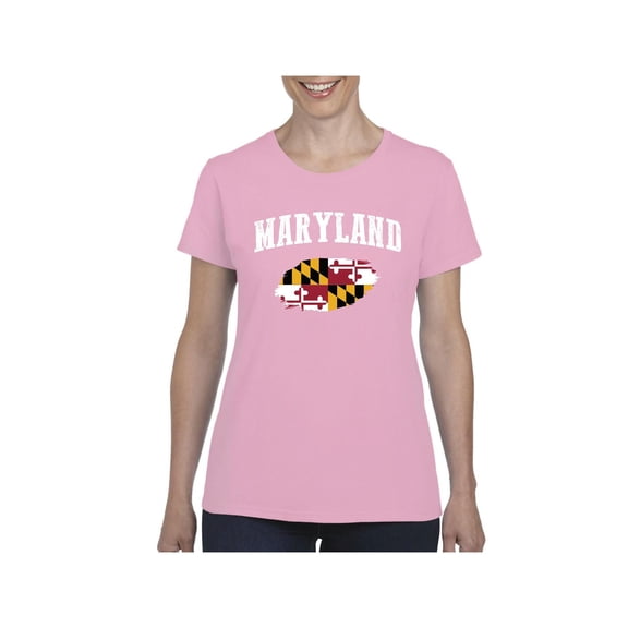 Women's T-Shirt Short Sleeve - Maryland Flag