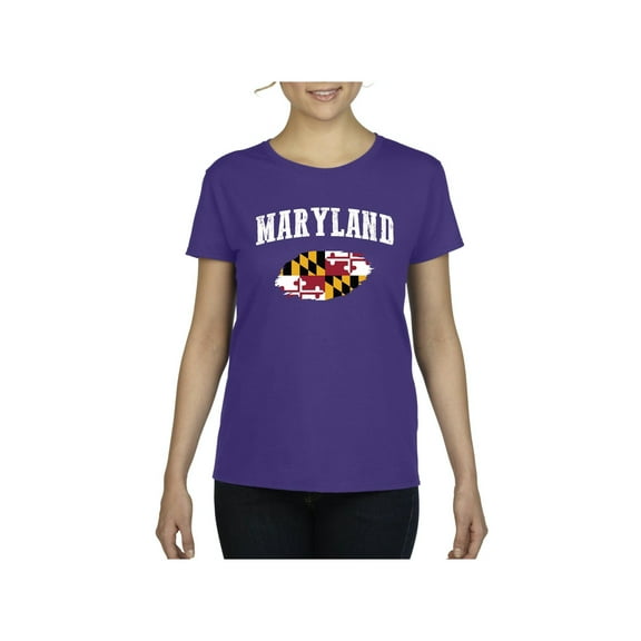 Women's T-Shirt Short Sleeve - Maryland Flag