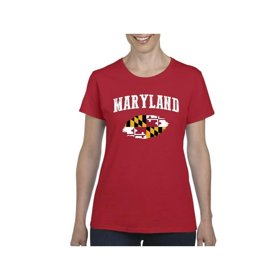 Women's T-Shirt Short Sleeve - Maryland Flag