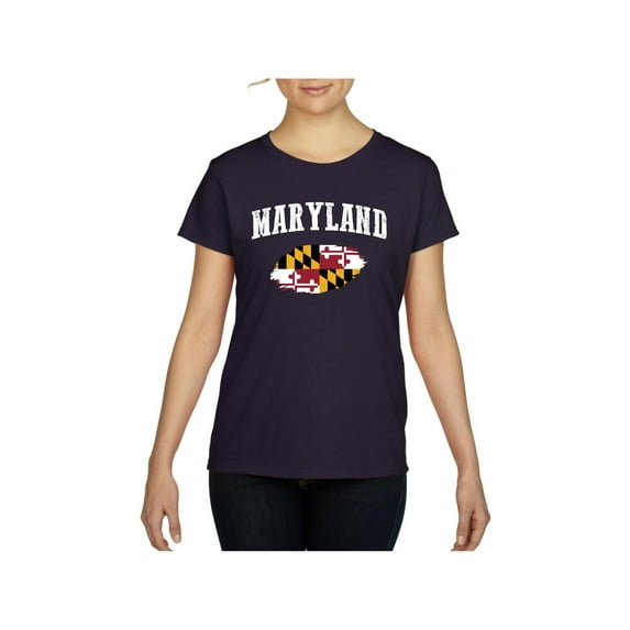 Women's T-Shirt Short Sleeve - Maryland Flag