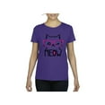 thumbnail image 1 of Women's T-Shirt Short Sleeve - Meow Cute Cat Kitty, 1 of 5