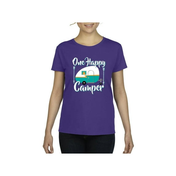 IWPF - Women's T-Shirt Short Sleeve - ONE HAPPY CAMPER