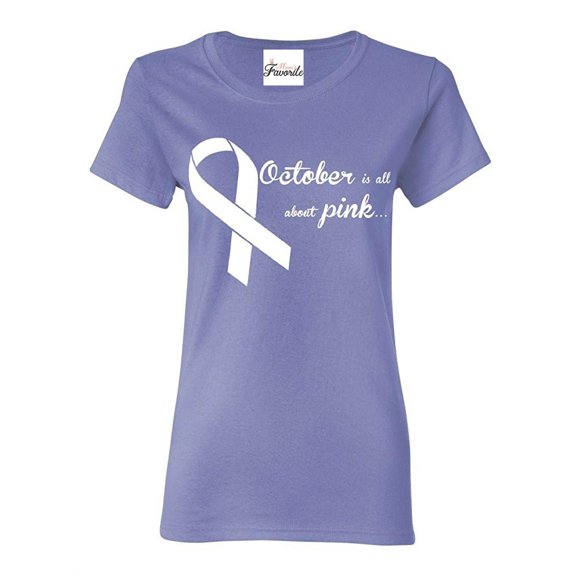 Women's T-Shirt Short Sleeve - October All About Cancer