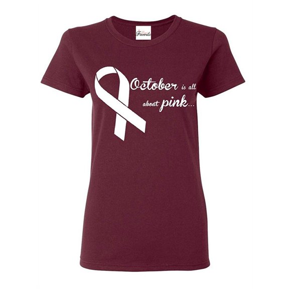 Women's T-Shirt Short Sleeve - October All About Cancer