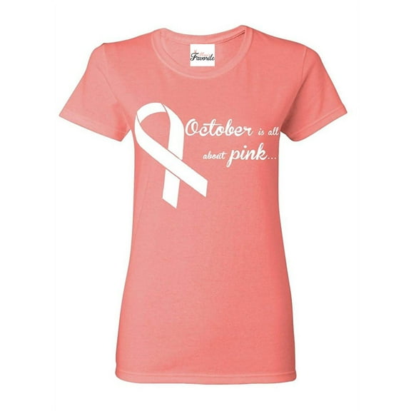 Women's T-Shirt Short Sleeve - October All About Cancer
