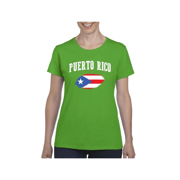 Women's T-Shirt Short Sleeve - Puerto Rico Flag