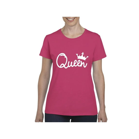 Women's T-Shirt Short Sleeve - Queen in White Crown