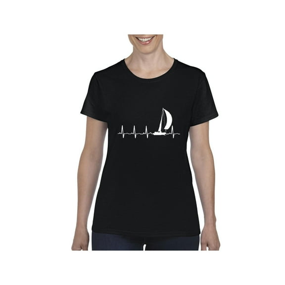 Women's T-Shirt Short Sleeve - Sailing Heartbeat