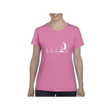 Women's T-Shirt Short Sleeve - Sailing Heartbeat